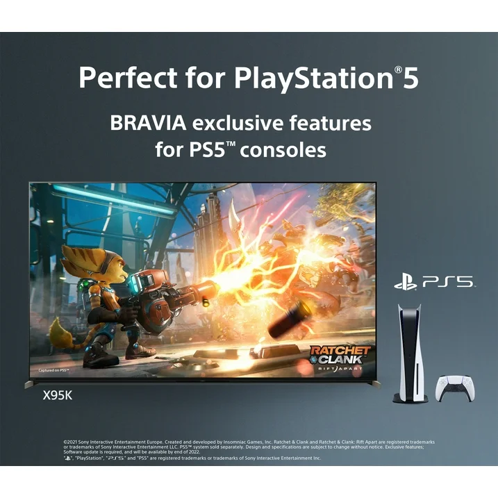 Sony 85” Class BRAVIA XR X95K 4K HDR Mini LED with Smart Google TV XR85X95K- 2022 Model