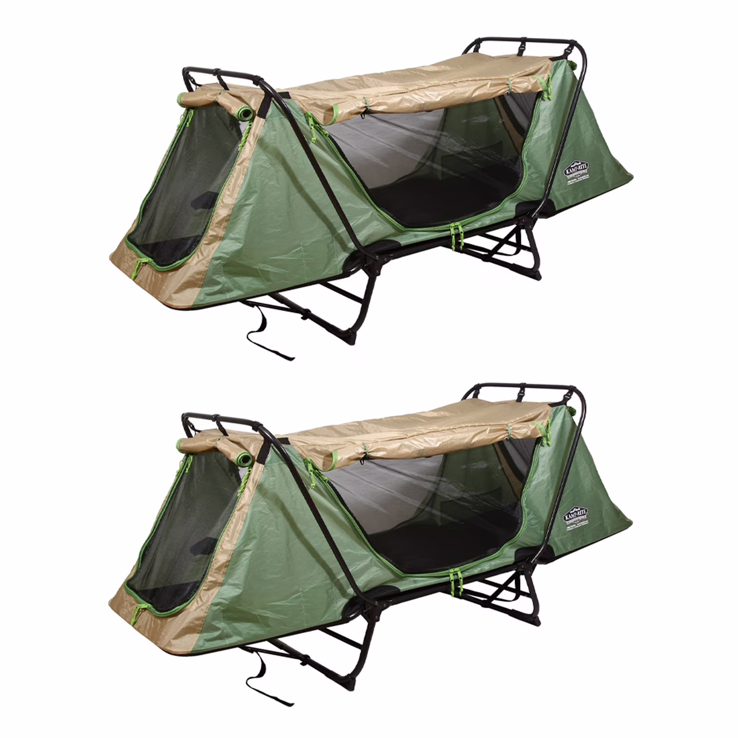 Kamp-Rite Original Portable Versatile Cot, Chair, & Tent, Green (2)