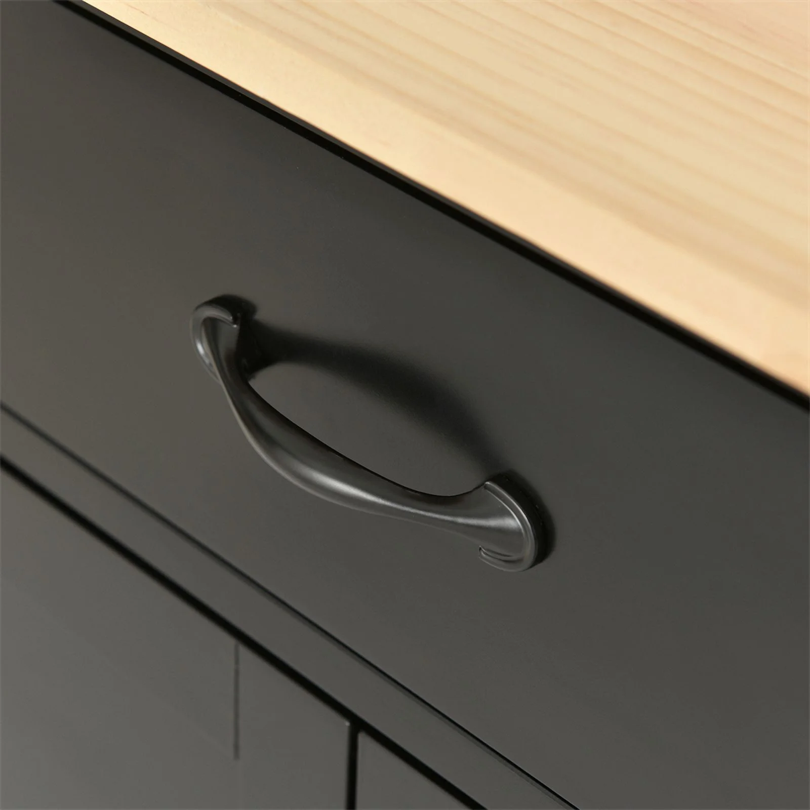 Kitchen Storage Islands&Carts with Solid Wood Top and Locking Wheels, Kitchen Island Cart with 4 Door Cabinet and Two Drawers, Kitchen Cabinets for Kitchen and Dining Room, Green