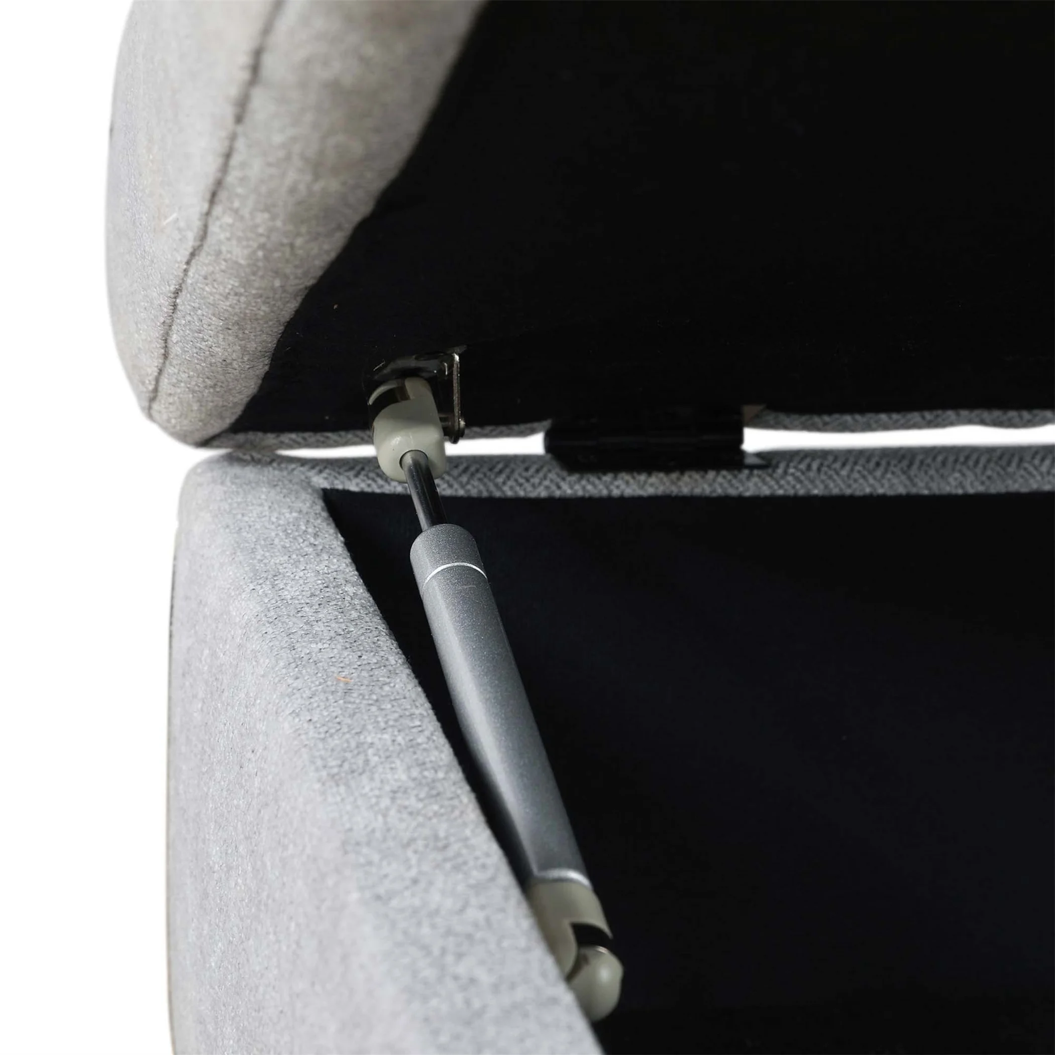 Aukfa 3 Piece Sectional Sofa, Living Room Couch with Storage Ottoman&Cup Holder, Linen, Left Hand, Black Gray